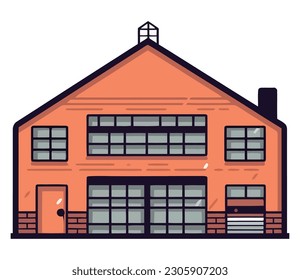 Modern architecture design over white