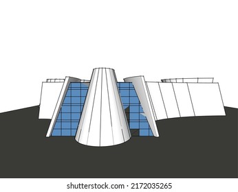 Modernes Architekturdesign, Vektorgrafik