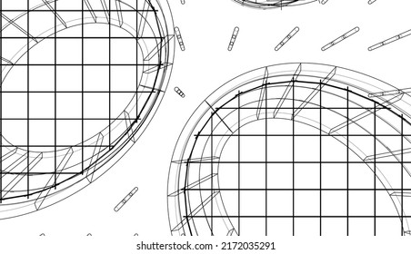 Modernes Architekturdesign, Vektorgrafik