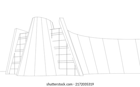 Modern architecture design vector illustration