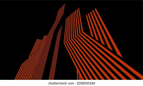 modern architecture digital 3d drawing