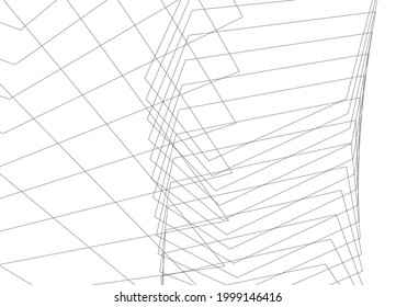 modern architecture digital background 3d design vector illustration