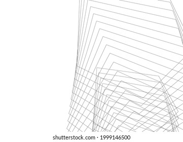 digitale moderne Architektur, 3er Hintergrund, Vektorgrafik