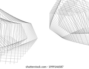 modern architecture digital background 3d design vector illustration