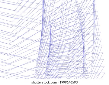 modern architecture digital background 3d design vector illustration