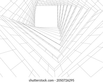 modern architecture digital background 3d design vector illustration