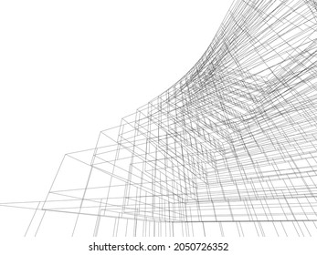 digitale moderne Architektur, 3er Hintergrund, Vektorgrafik