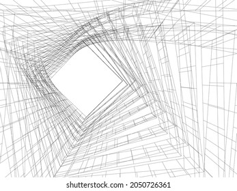 modern architecture digital background 3d design vector illustration