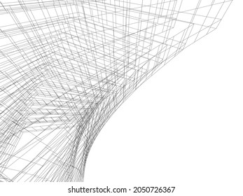 modern architecture digital background 3d design vector illustration