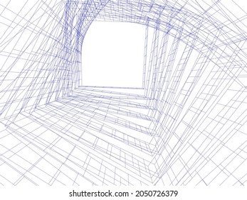 modern architecture digital background 3d design vector illustration