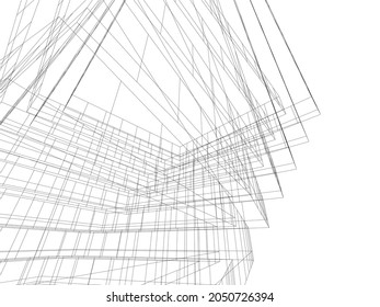 modern architecture digital background 3d design vector illustration