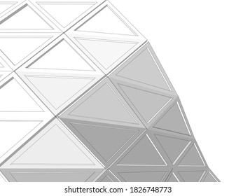Modern architecture drawing 3d illustration