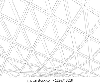 Moderne Architektur, 3D-Illustration