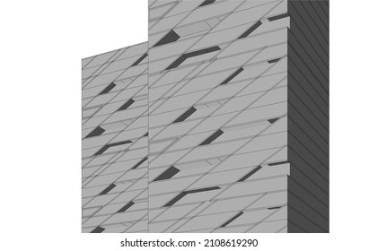 Moderne Architekturzeichnung, Vektorgrafik