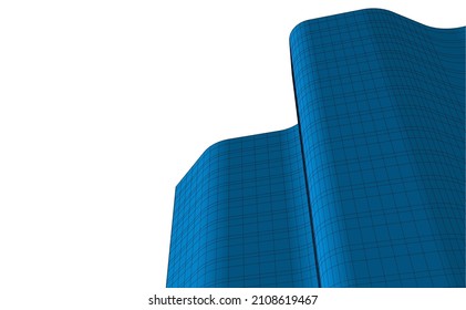 Modern architecture drawing vector illustration