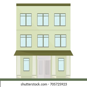 Modern architecture facade building vector illustrations