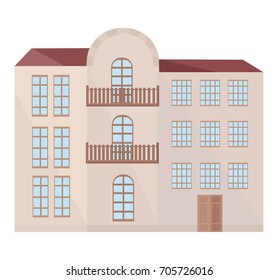 Modern architecture facade building vector illustrations