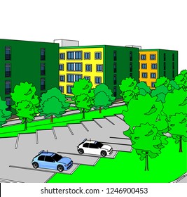 Modern architecture, geometric background