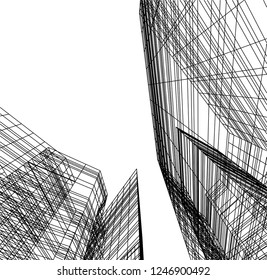 Modern architecture, geometric background
