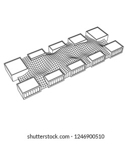 Modern architecture, geometric background
