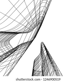 Modern architecture, geometric background