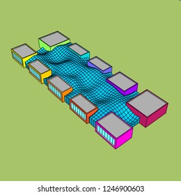 Modern architecture, geometric background