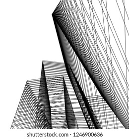 Modern architecture, geometric background