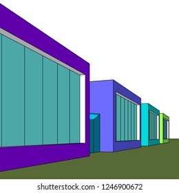 Modern architecture, geometric background