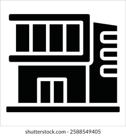 Modern Architecture Icon Element For Design