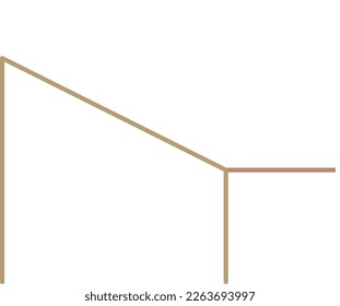Ilustración del vector de esquema de logotipo de arquitectura moderna