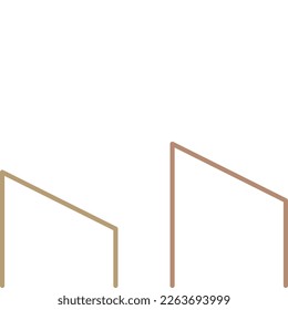 Modern Architecture Logo Outline Vector Illustration