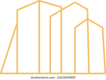 Modern Architecture Logo Outline Vector Illustration