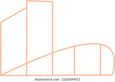 Modern Architecture Logo Outline Vector Illustration