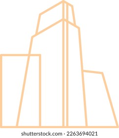 Modern Architecture Logo Outline Vector Illustration