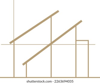 Modern Architecture Logo Outline Vector Illustration