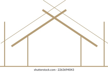 Modern Architecture Logo Outline Vector Illustration