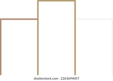 Ilustración del vector de esquema de logotipo de arquitectura moderna