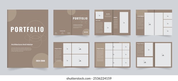 Modern Architecture portfolio template or interior portfolio layout design template