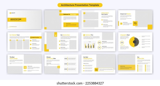 Diseño de plantillas de diapositivas de presentación de PowerPoint de arquitectura moderna. Uso para el fondo moderno de la presentación de los discursos principales, diseño de folletos, deslizador de sitios web, página de inicio, informe anual, perfil de la empresa