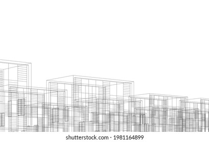 3D-Illustration für moderne Architektur
