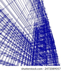 modern architecture project 3d illustration