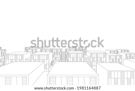 modern architecture project 3d illustration