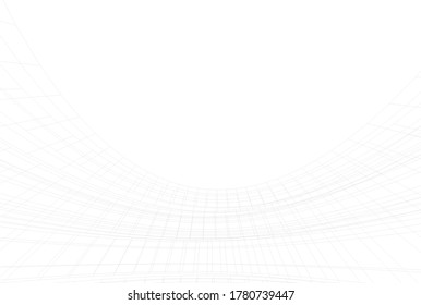 Modern architecture sketch 3d illustration