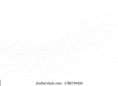 Modern architecture sketch 3d illustration