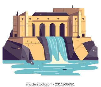 Modern architecture symbol of engineering isolated