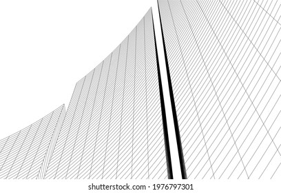 modern architecture vector 3d background