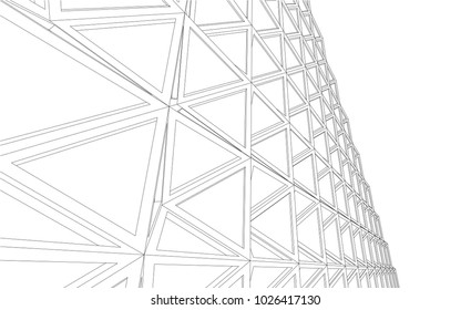 modern architecture vector 3d illustration