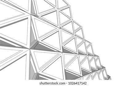 modern architecture vector 3d illustration