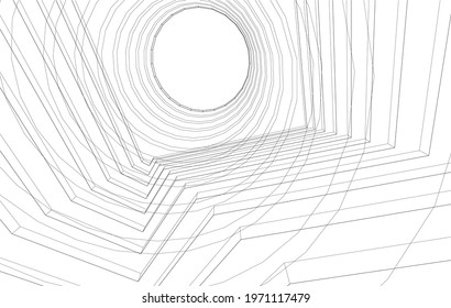 modern architecture vector 3d illustration