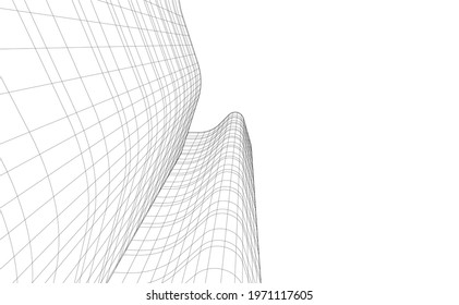 modern architecture vector 3d illustration